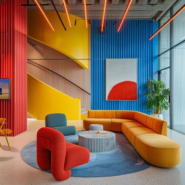 Curated contemporary interior — furniture and lighting on show at BFLD