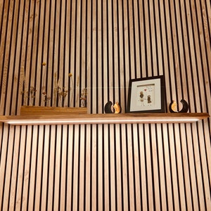 Shelf with circular slat detail